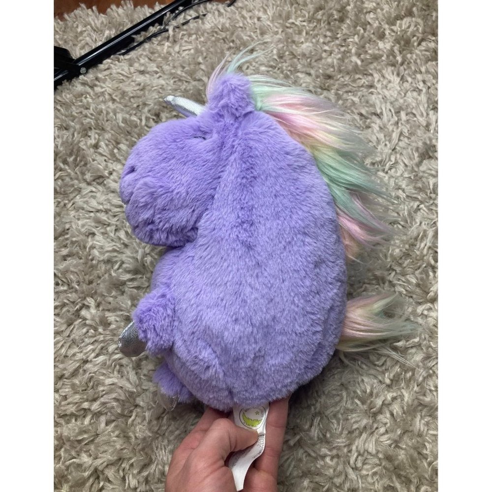 Animal Adventure Unicorn Chubbicorns Plush Purple Raimbow Fur 10”
